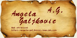 Angela Galjković vizit kartica